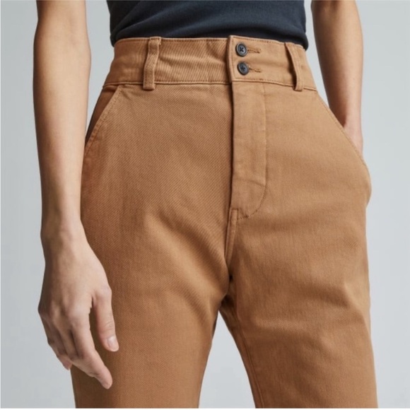 Everlane The Organic Straight-Leg Pant Toasted Coconut Tan Size 14 - Picture 2 of 13
